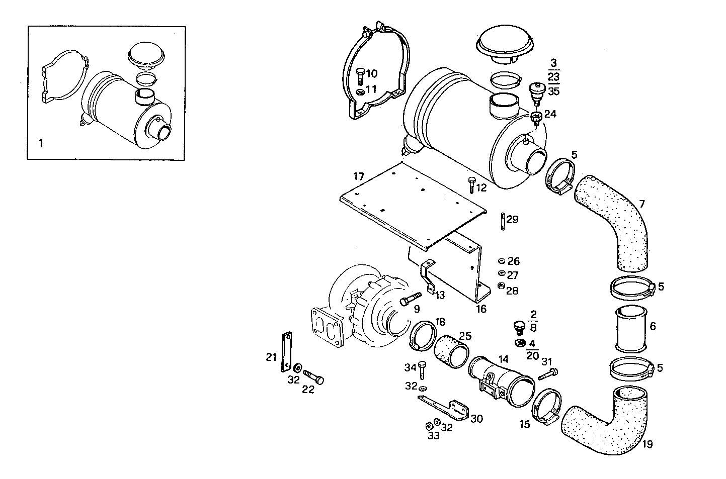 DRY AIR CLEANER - 8210SRM36.12 8210SRM36 parts diagram