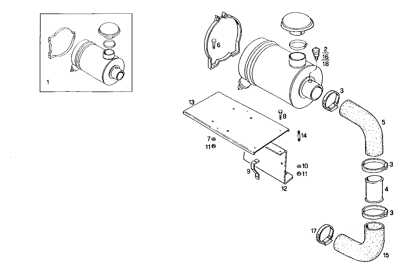 DRY AIR CLEANER - 8210SRi12.01 8210SRi12 parts diagram