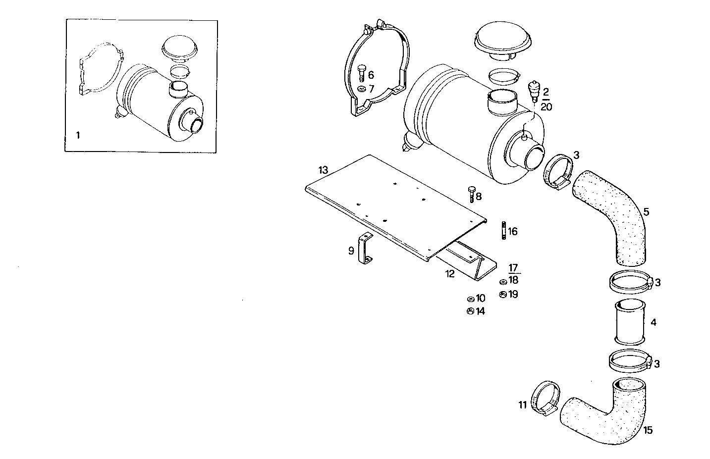 DRY AIR CLEANER - PU8210SRi10.00A100 PU8210SRi10 parts diagram