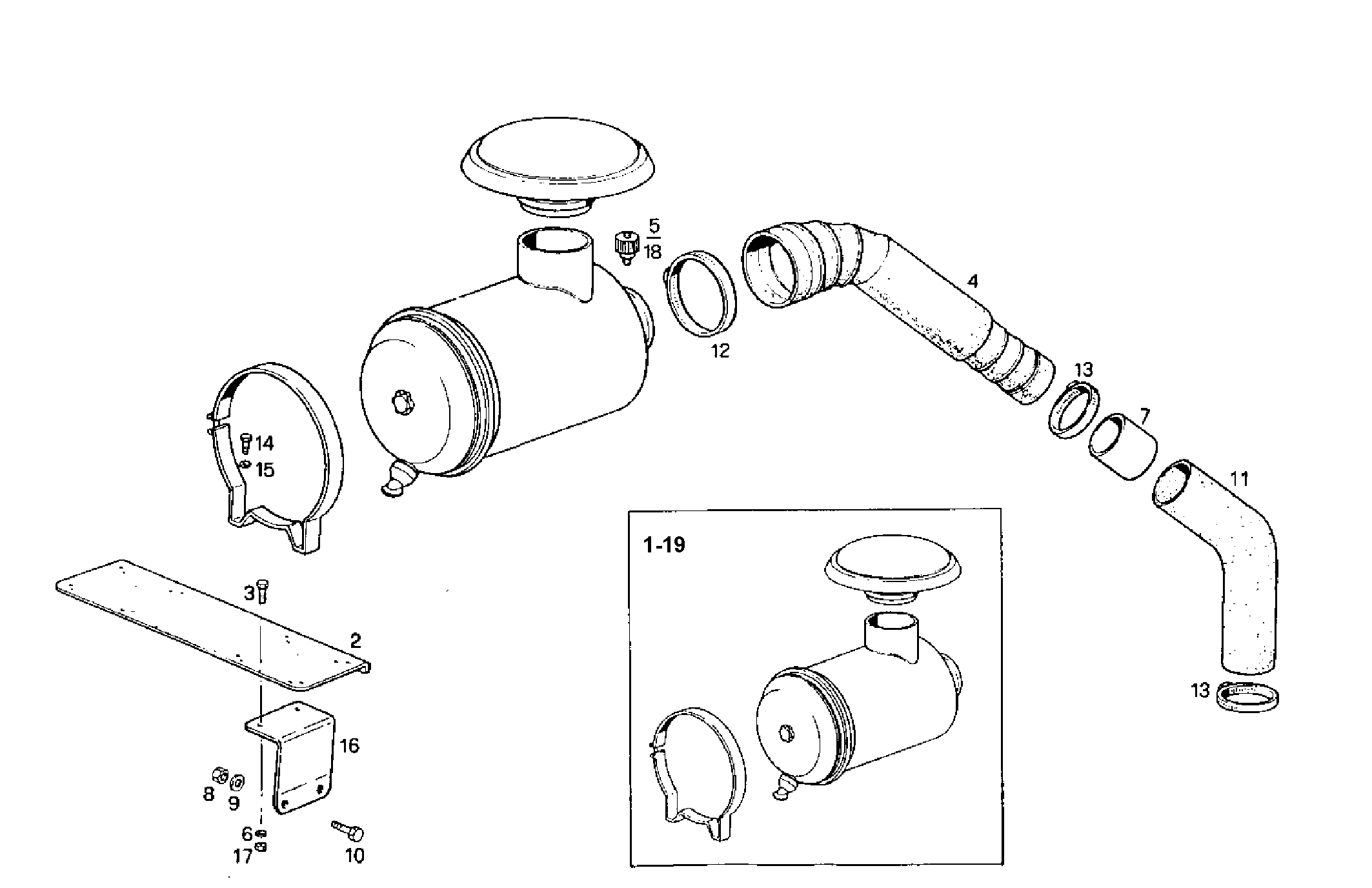 DRY AIR CLEANER - 8281SRi26.01 8281SRi26 parts diagram