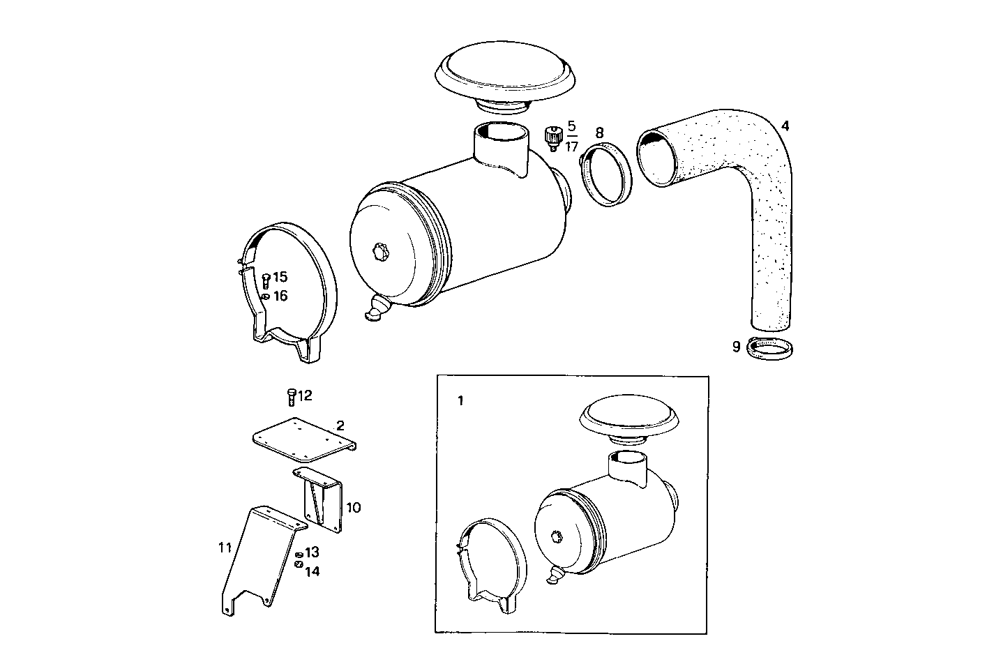 DRY AIR CLEANER - 8281SRi10.00 8281SRi10 parts diagram