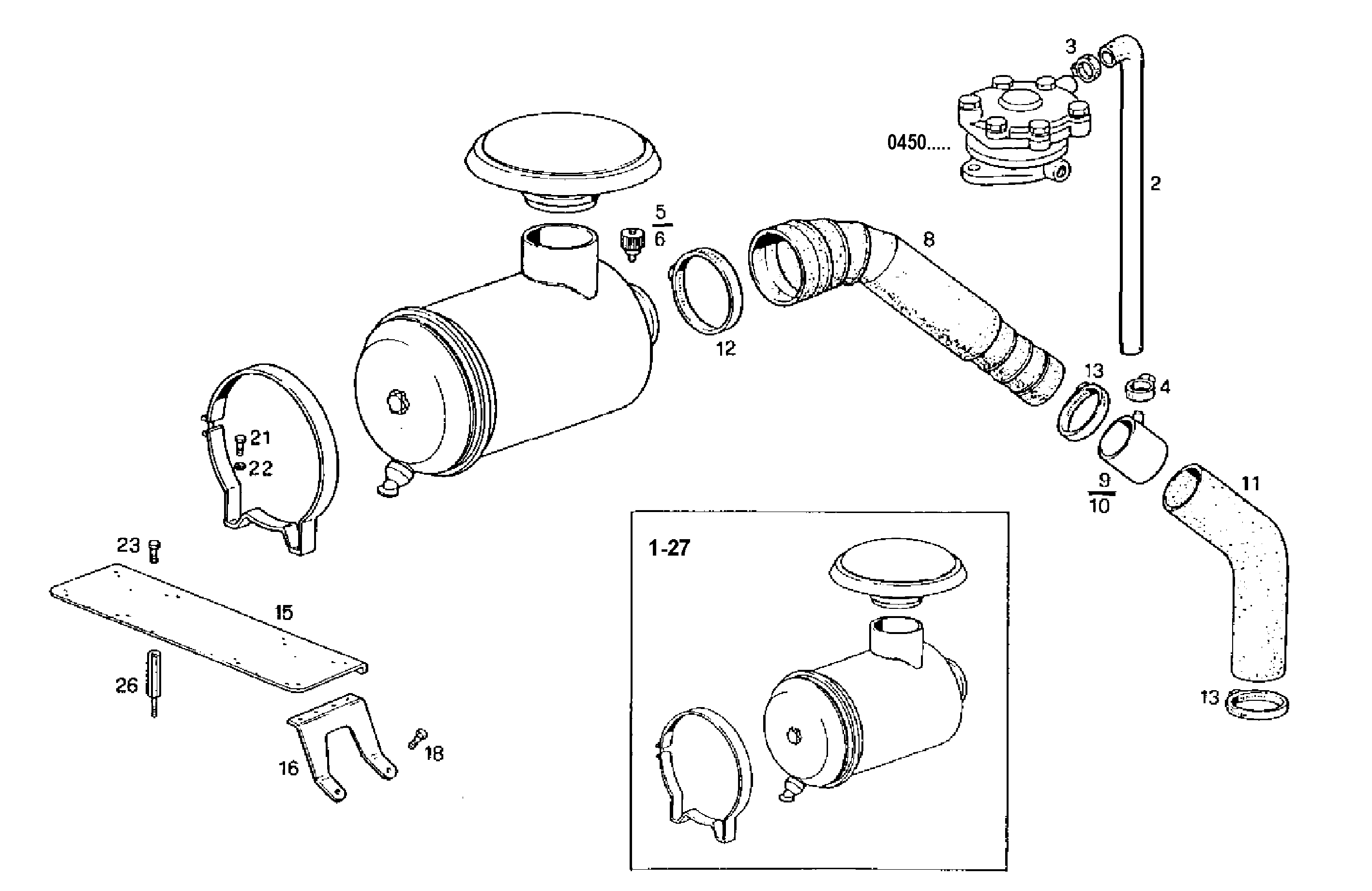 DRY AIR CLEANER - 8281SRi27.00A550 8281SRi27 parts diagram
