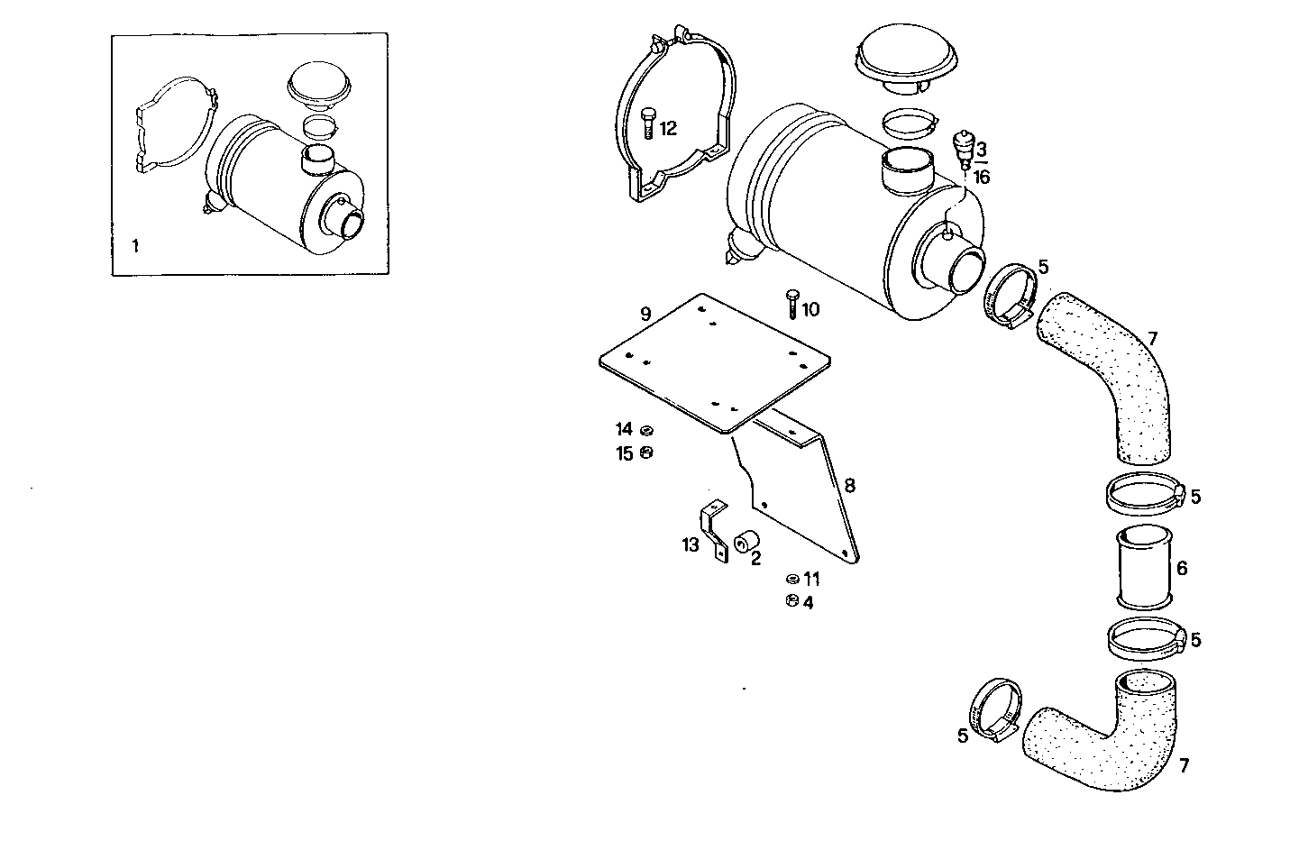 DRY AIR CLEANER - PU8210I03.00A100 PU8210I03 parts diagram