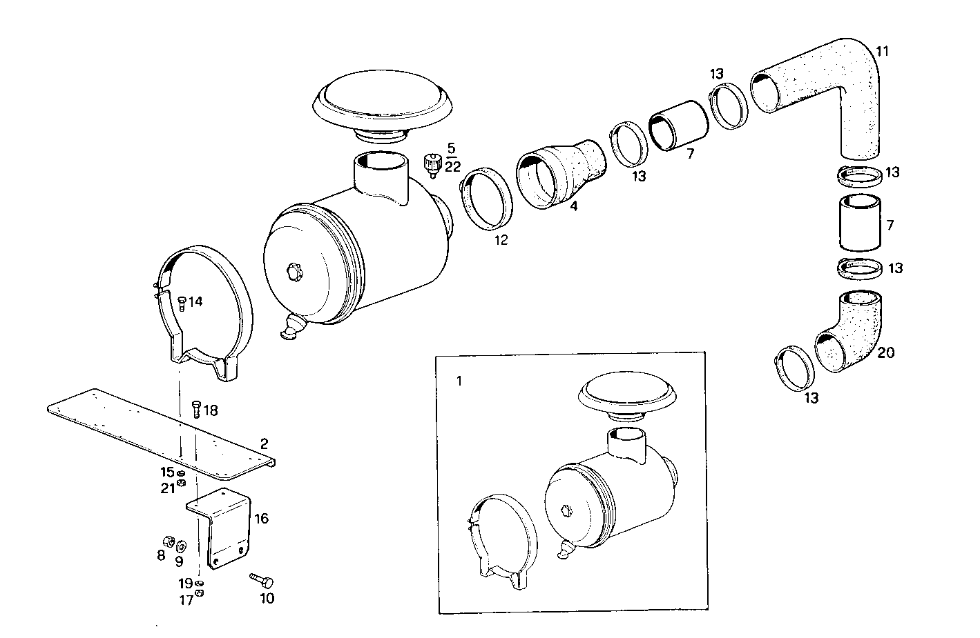 DRY AIR CLEANER - 8281Si10.00 8281Si10 parts diagram