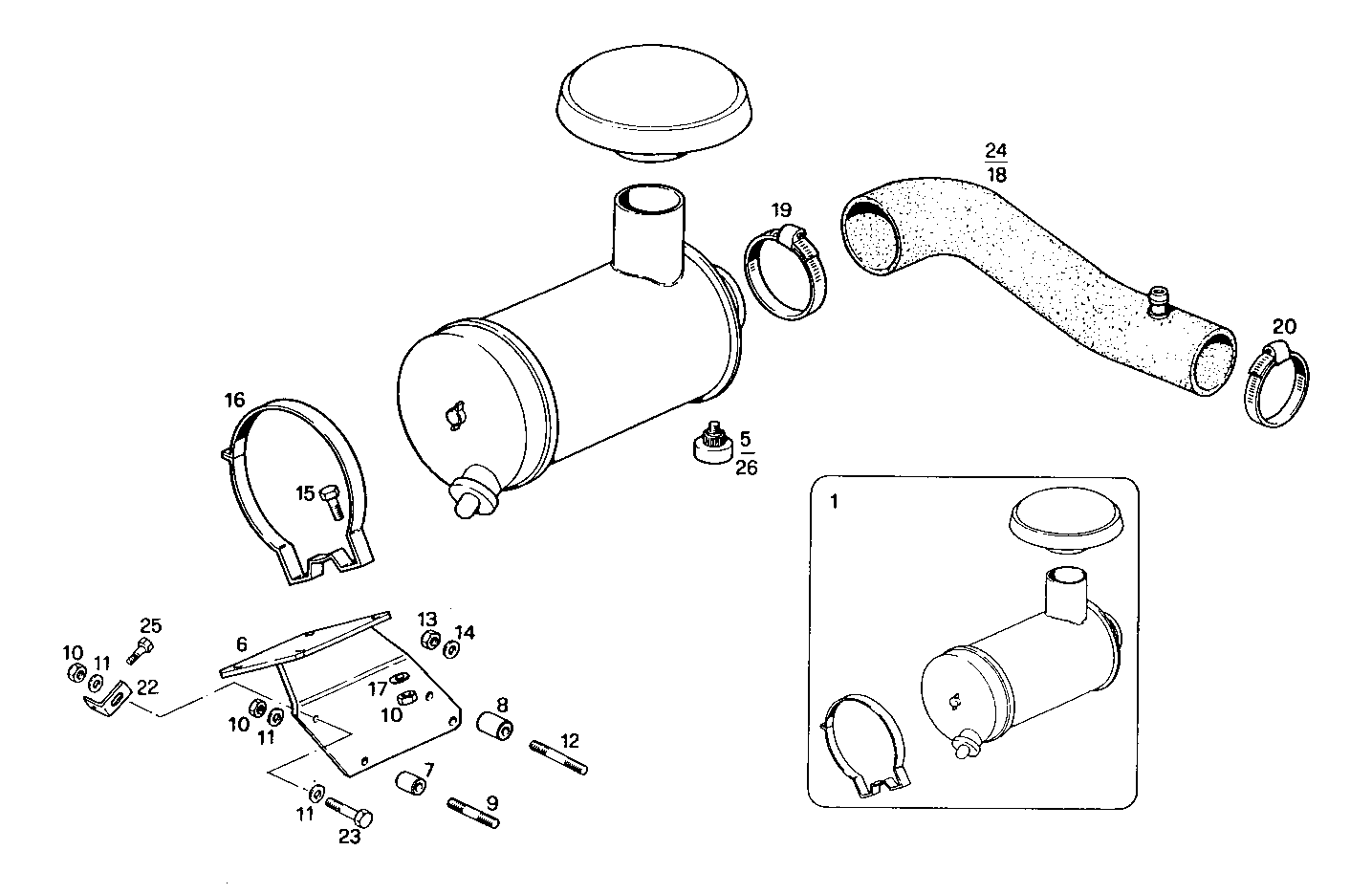 DRY AIR CLEANER - GE8061Si16.06A956 GE8061Si16 parts diagram