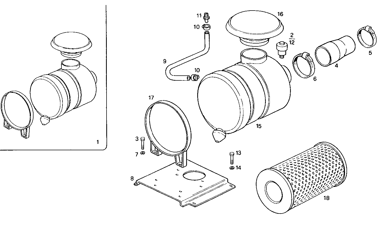 DRY AIR CLEANER - GE8291SRG85.10A80S GE8291SRG85 parts diagram