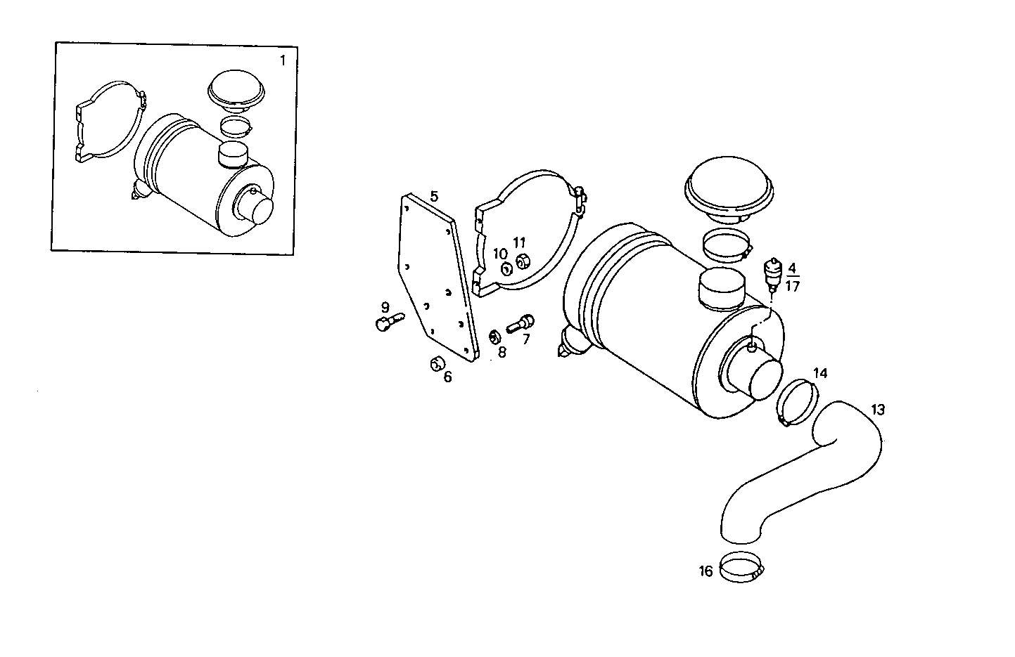 DRY AIR CLEANER parts diagram