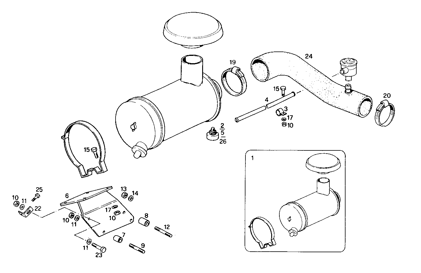 DRY AIR CLEANER - 8061SI07.05A556 8061SI07 parts diagram