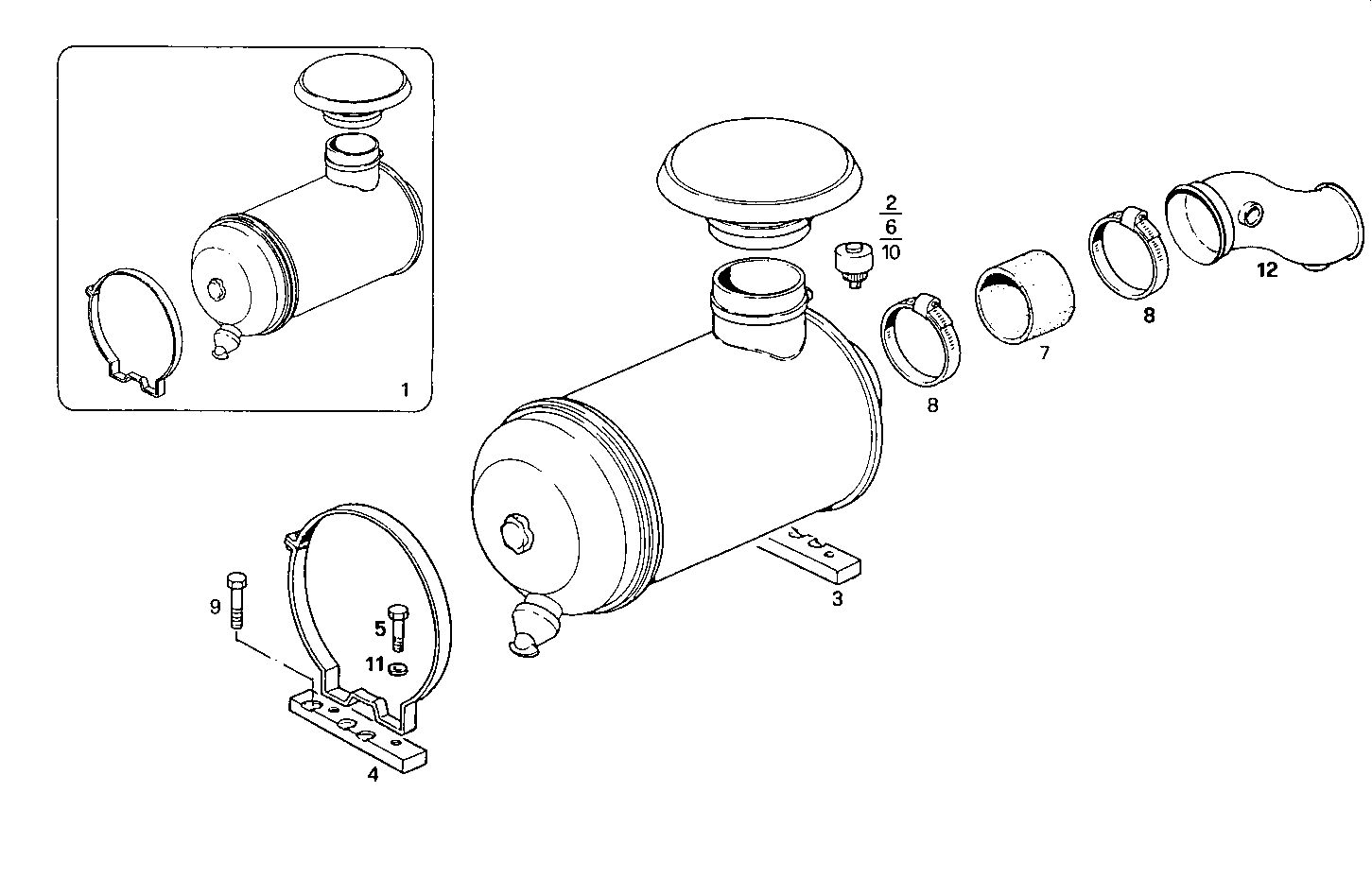 DRY AIR CLEANER - 8361SRE10.00A800 8361SRE10 parts diagram