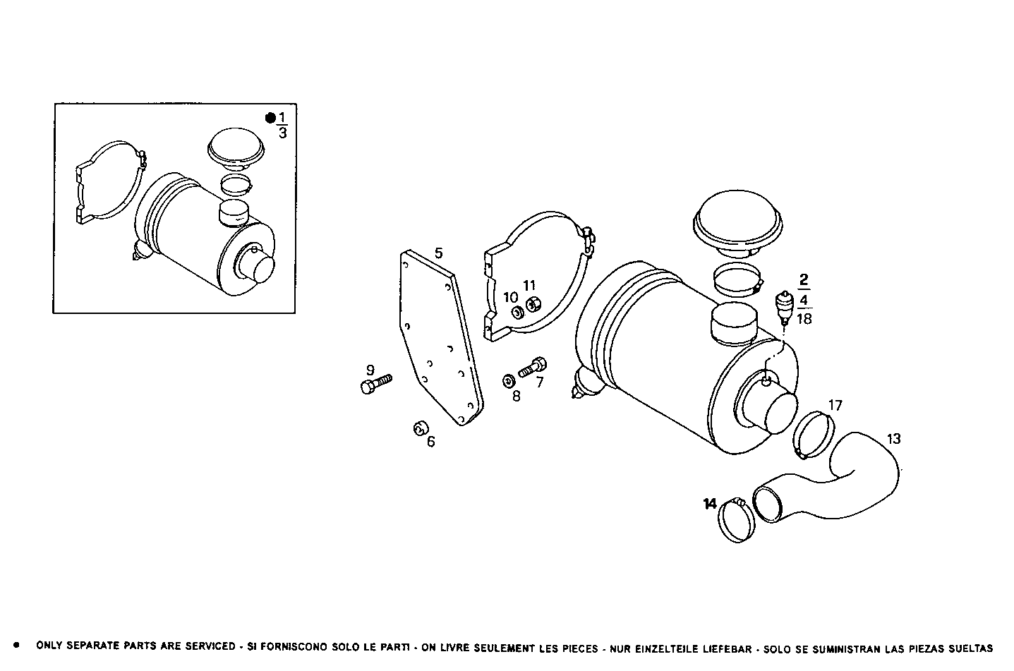 DRY AIR CLEANER - 7450SE00.00 7450SE00 parts diagram