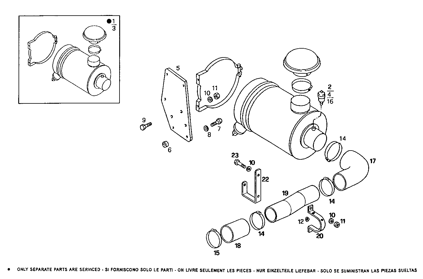 DRY AIR CLEANER - 7675SU00.00 7675SU00 parts diagram
