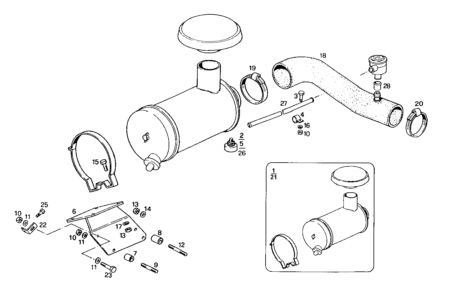 DRY AIR CLEANER - 8061SRi27.05A580 8061SRI27 parts diagram