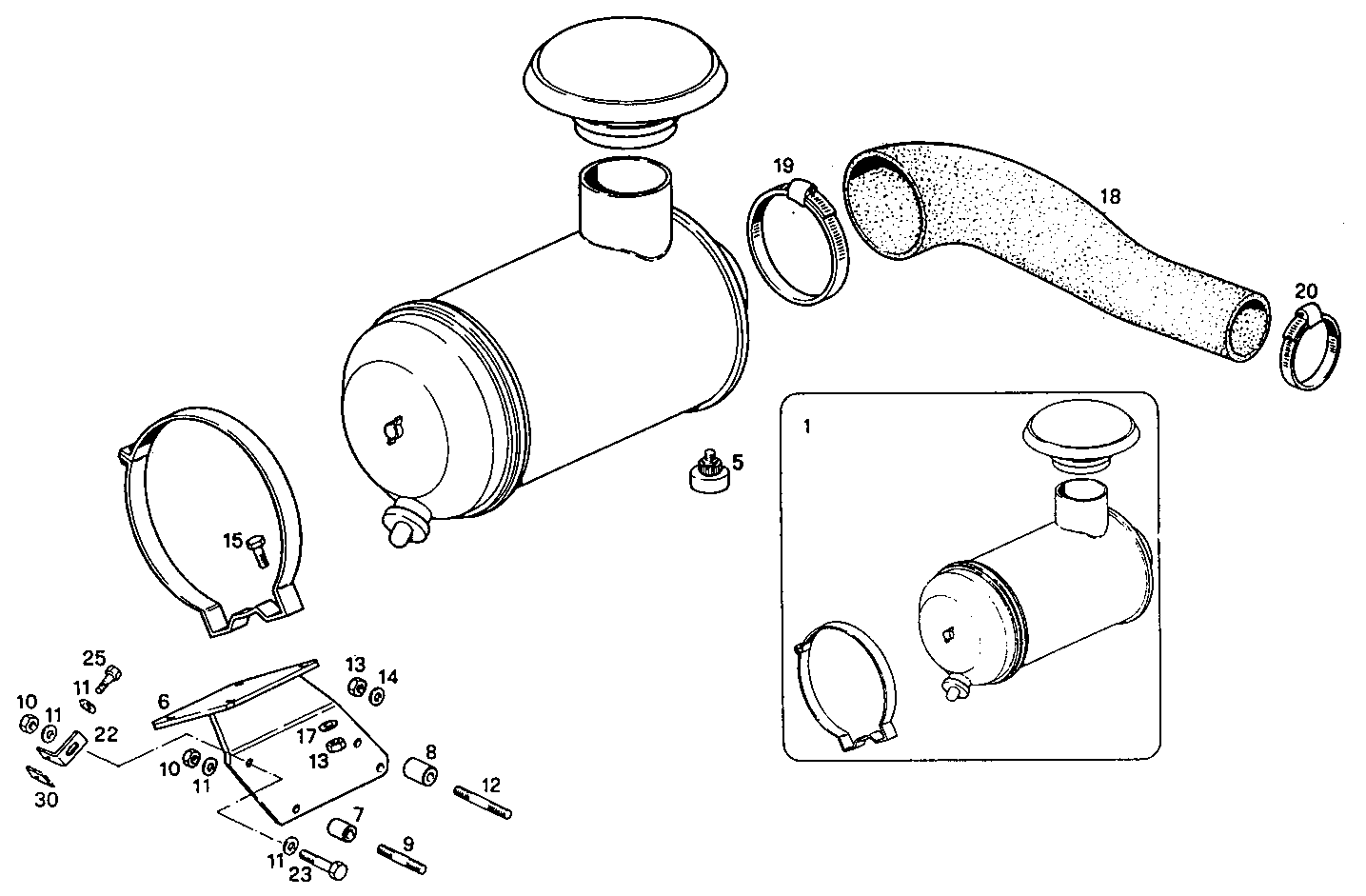 DRY AIR CLEANER - PU8065SRE10.00A100 PU8065SRE10 parts diagram