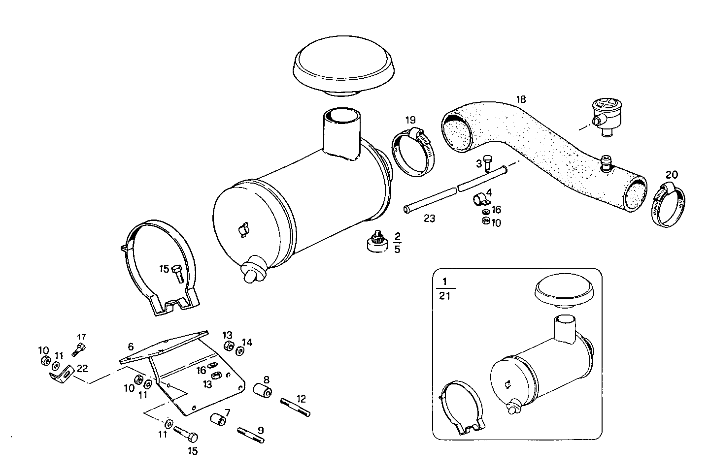 DRY AIR CLEANER - 8061SRi27.06 8061SRI27 parts diagram