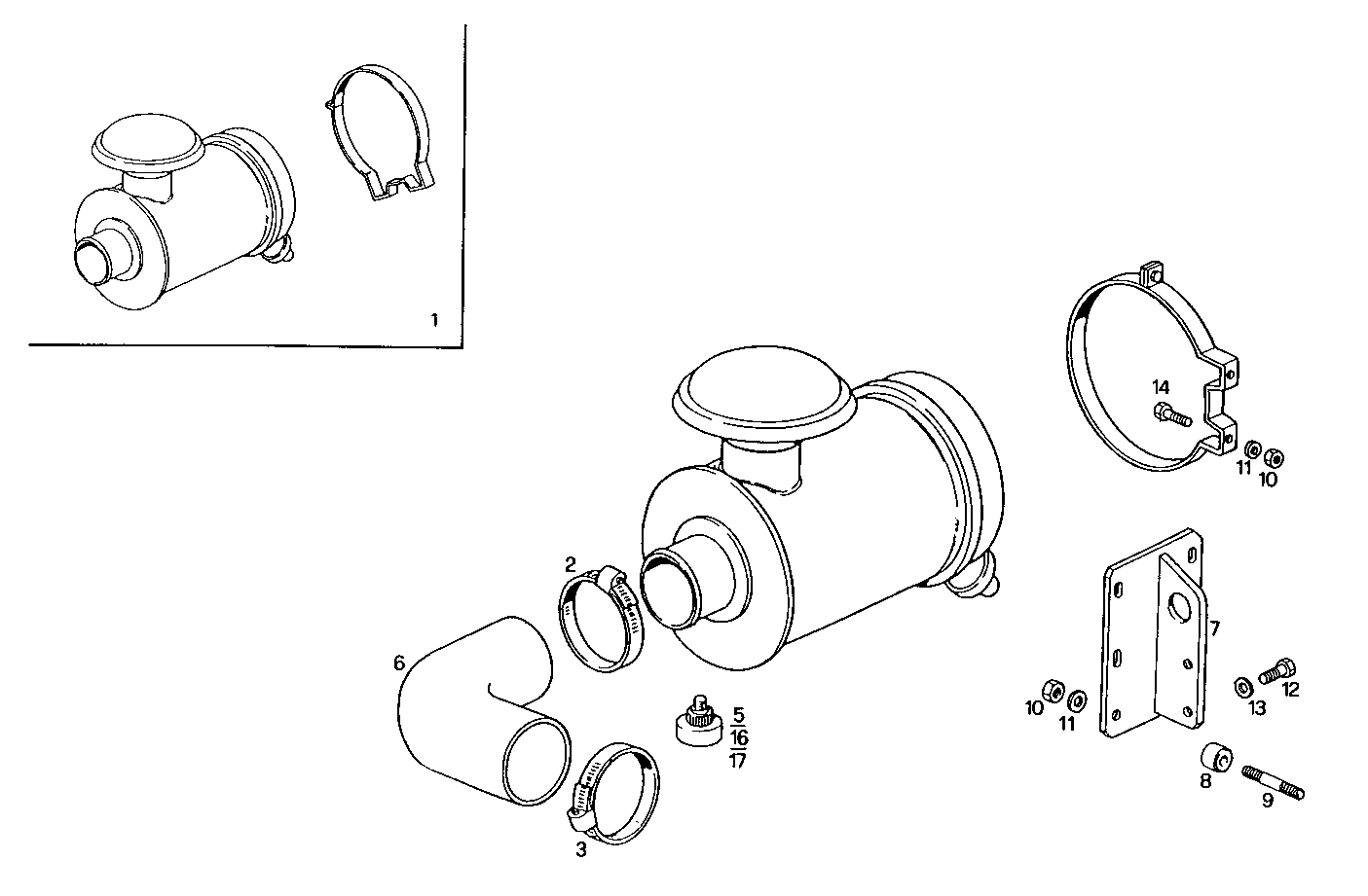 DRY AIR CLEANER - 8031i40.05 8031i40 parts diagram