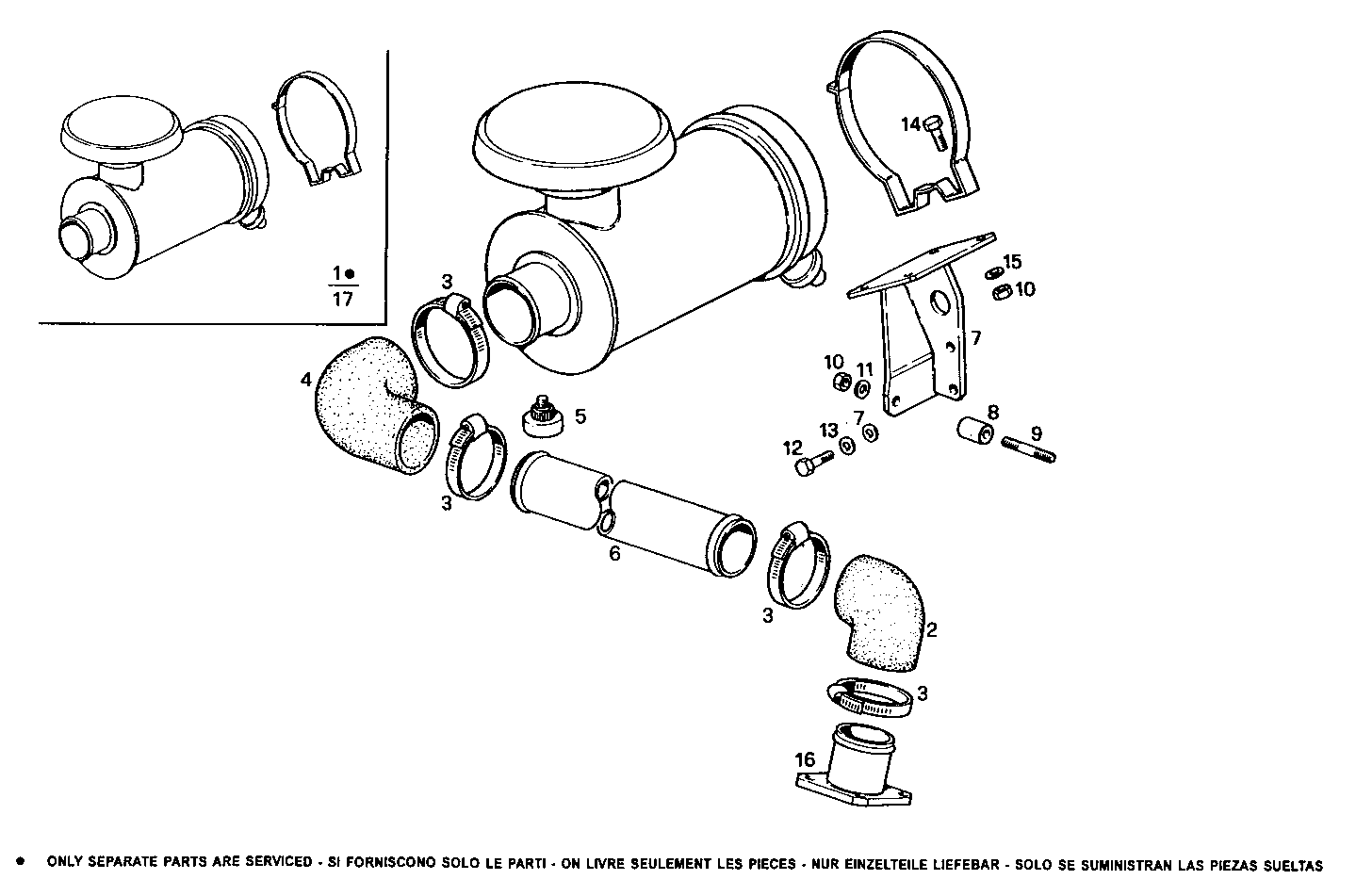 DRY AIR CLEANER - 8061i40.05 8061i40 parts diagram