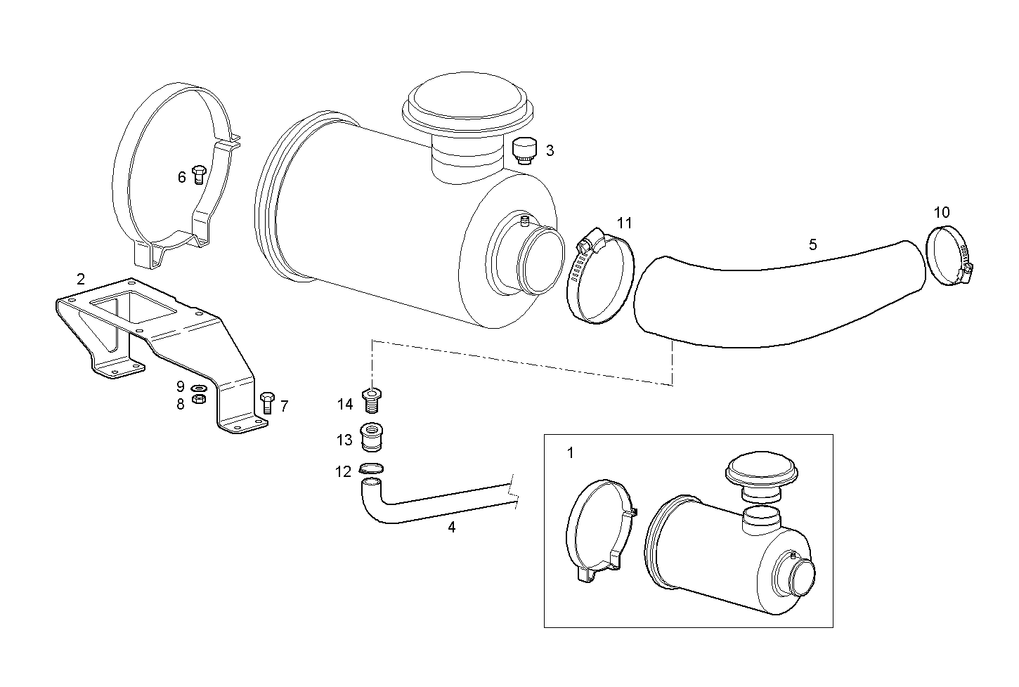 AIR CLEANER - GENEF200E.A552 NEF 6 electron. parts diagram