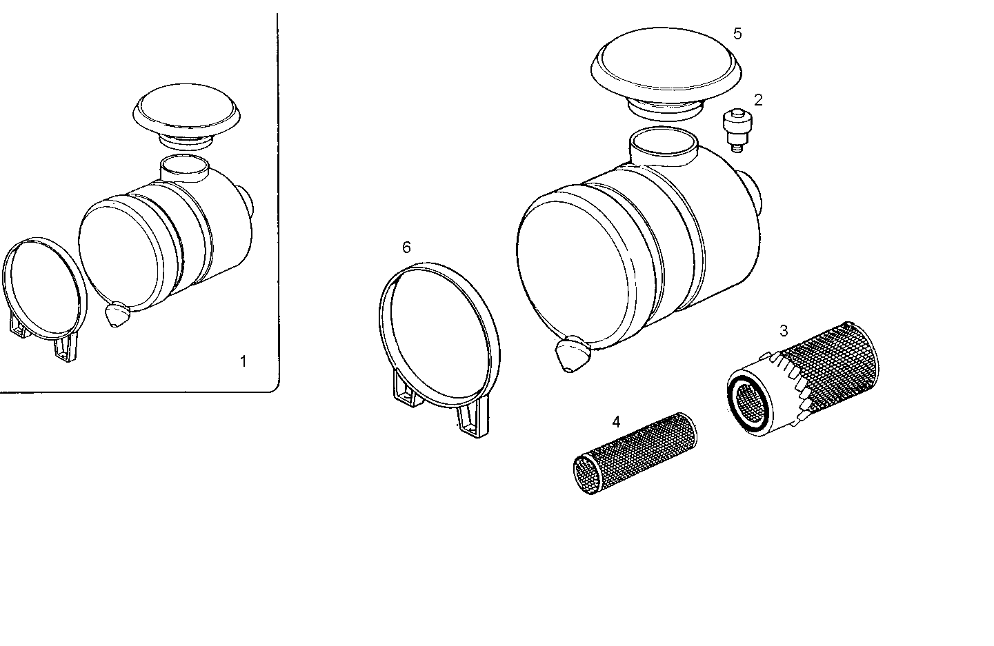 DRY AIR CLEANER - C13ENTE20.00 CURSOR 13 - TIER 2 parts diagram