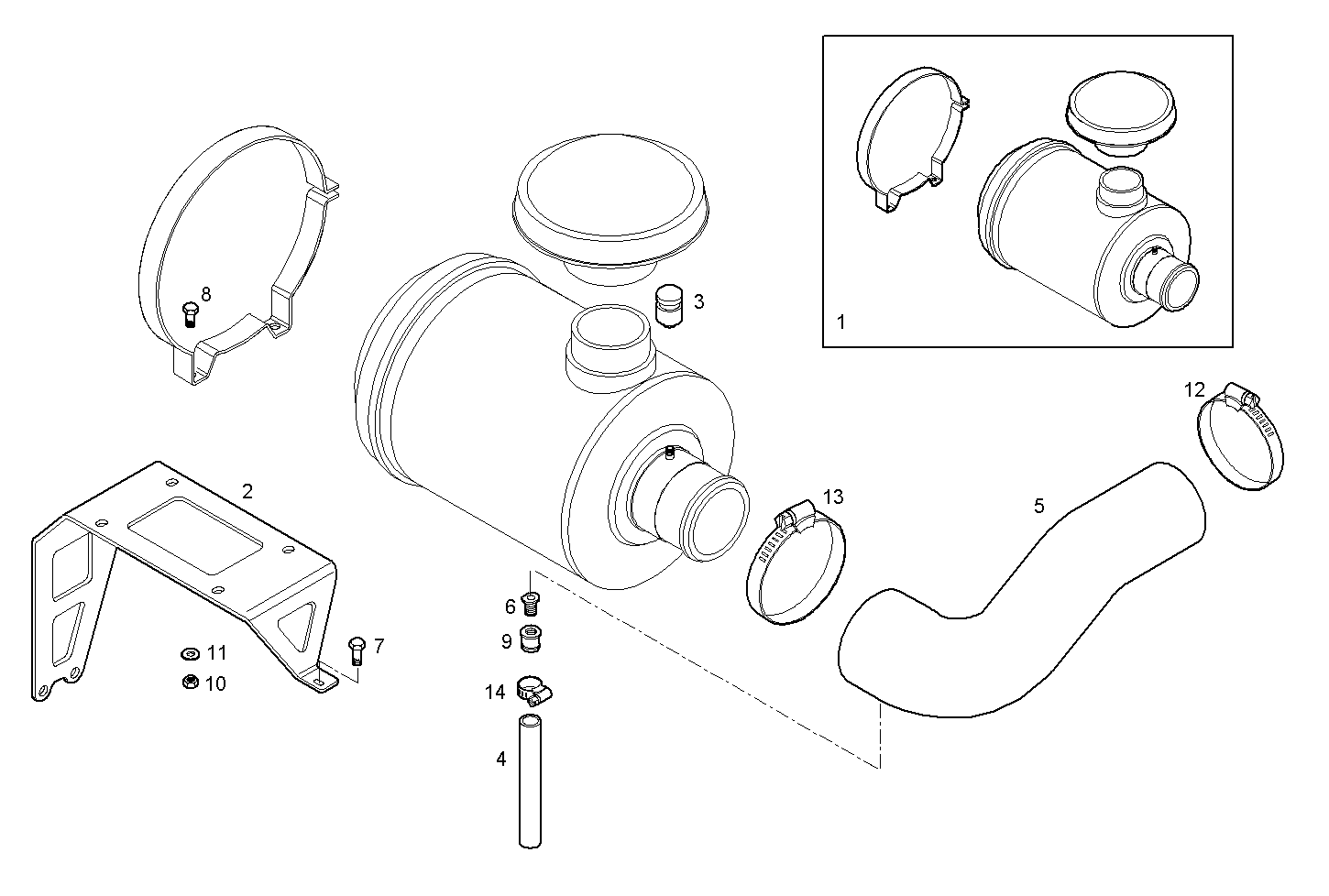 AIR CLEANER - N45MSSD00.50A001 NEF 4 mechanic. - TIER 2 parts diagram