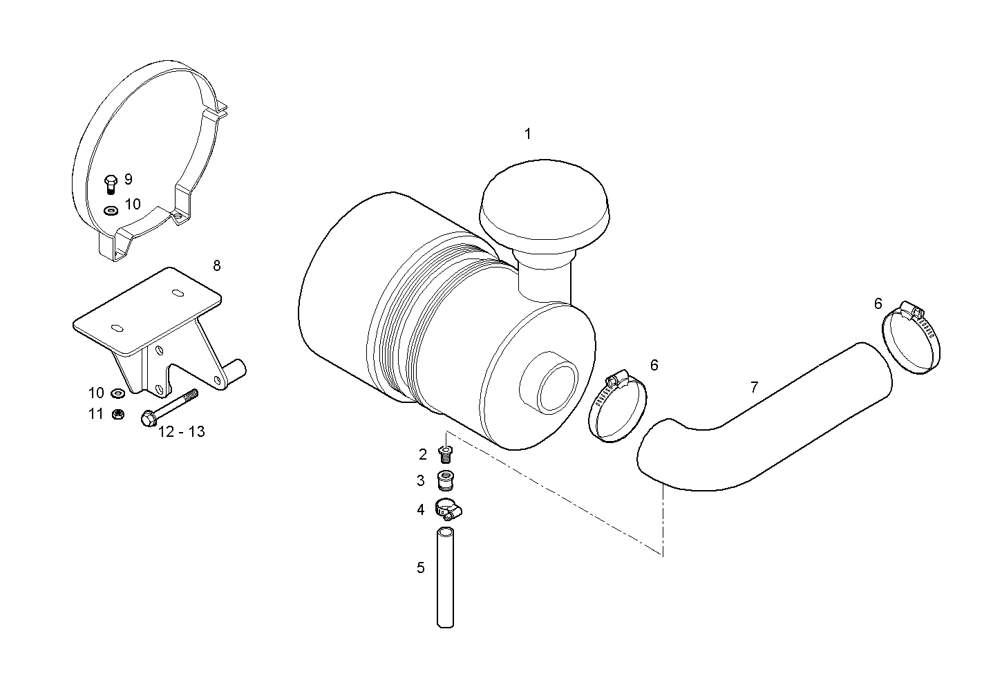 AIR CLEANER - GENEF125M.A002 NEF 6 mechanic. parts diagram