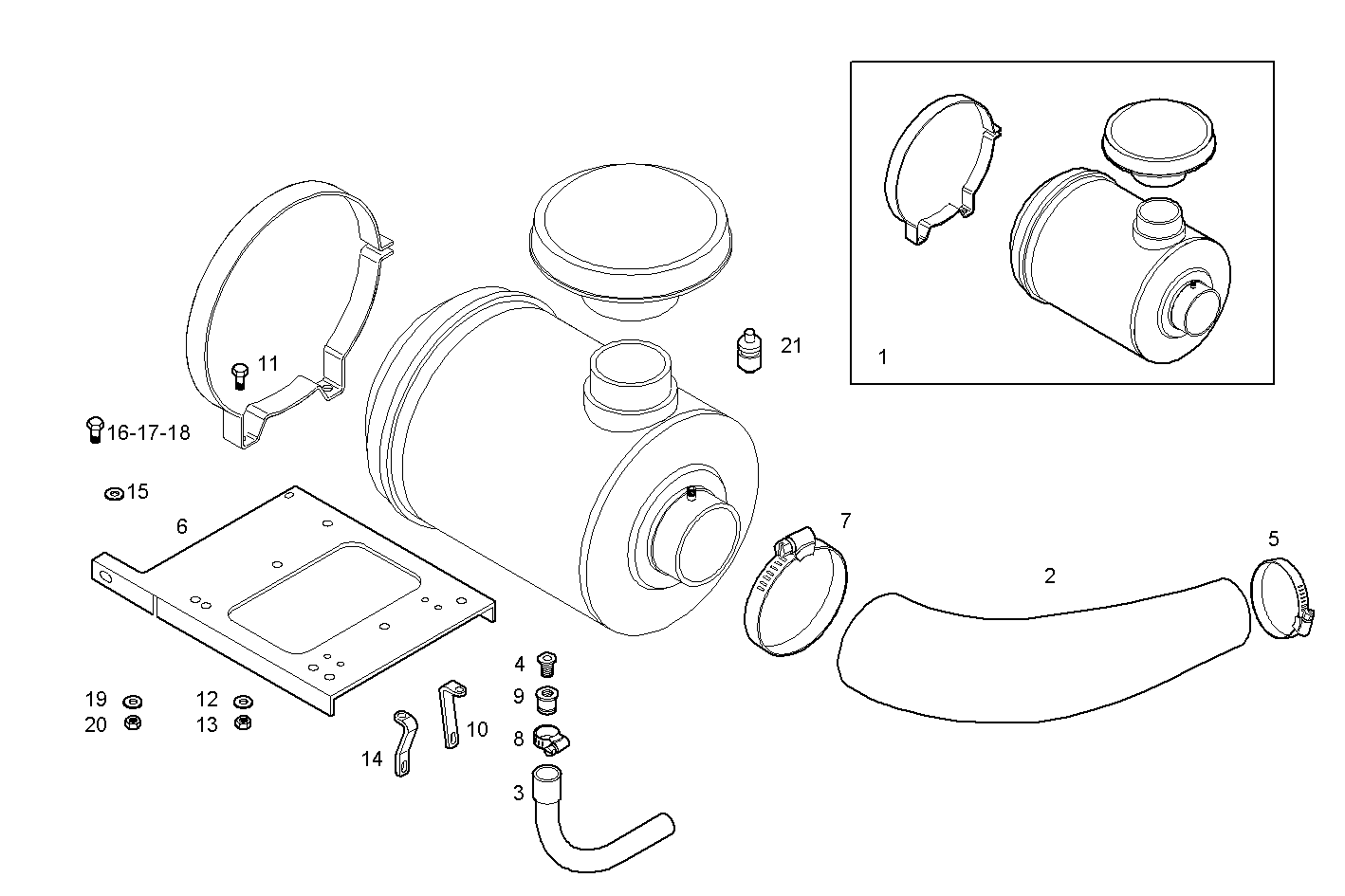 AIR CLEANER - CURSOR13TE3.A002 CURSOR 13 parts diagram