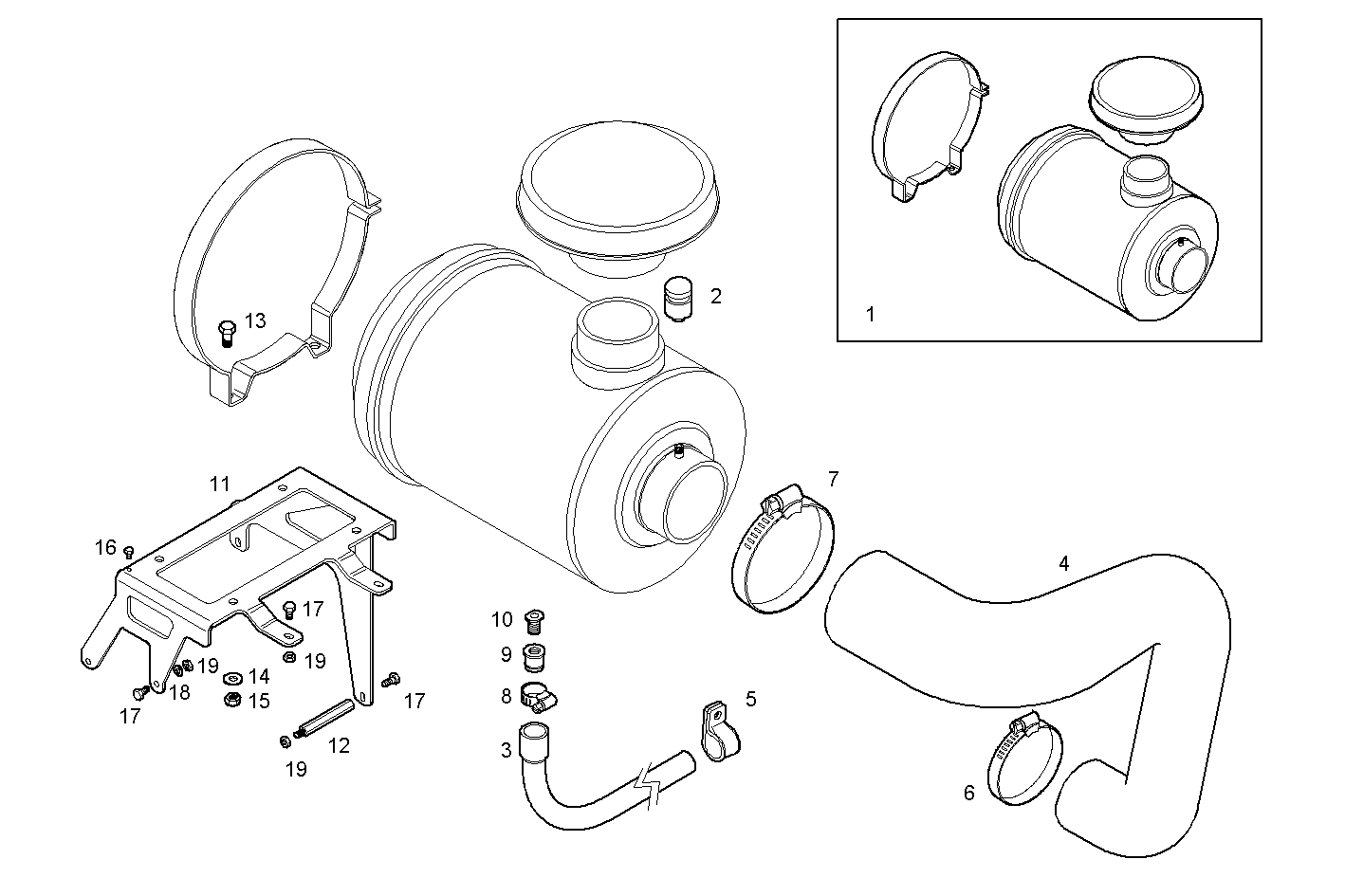 AIR CLEANER - C13ENTD20.00A800 CURSOR 13 - TIER 2 parts diagram