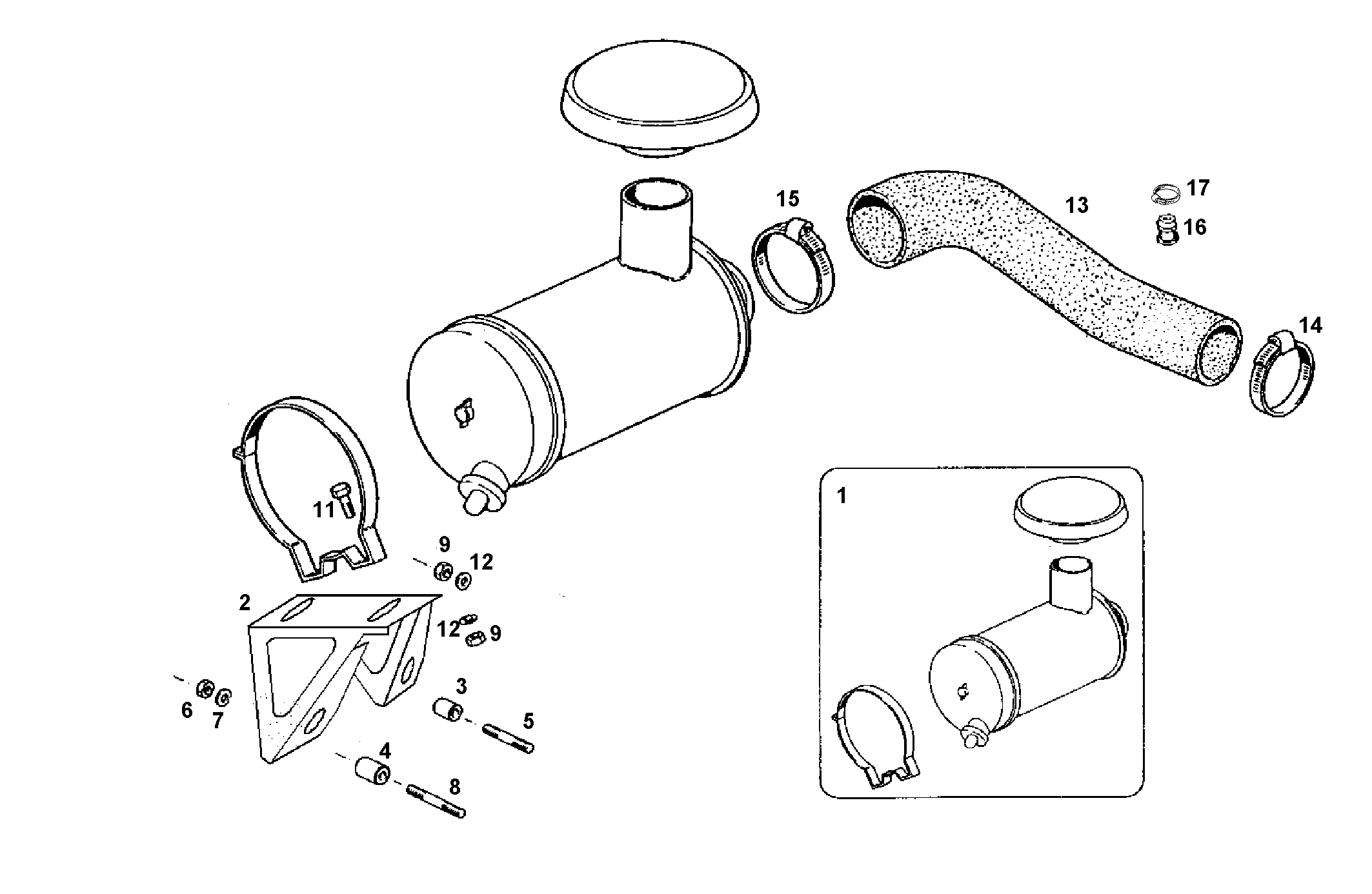 DRY AIR CLEANER - 8065SE00.00A801 8065SE00 parts diagram