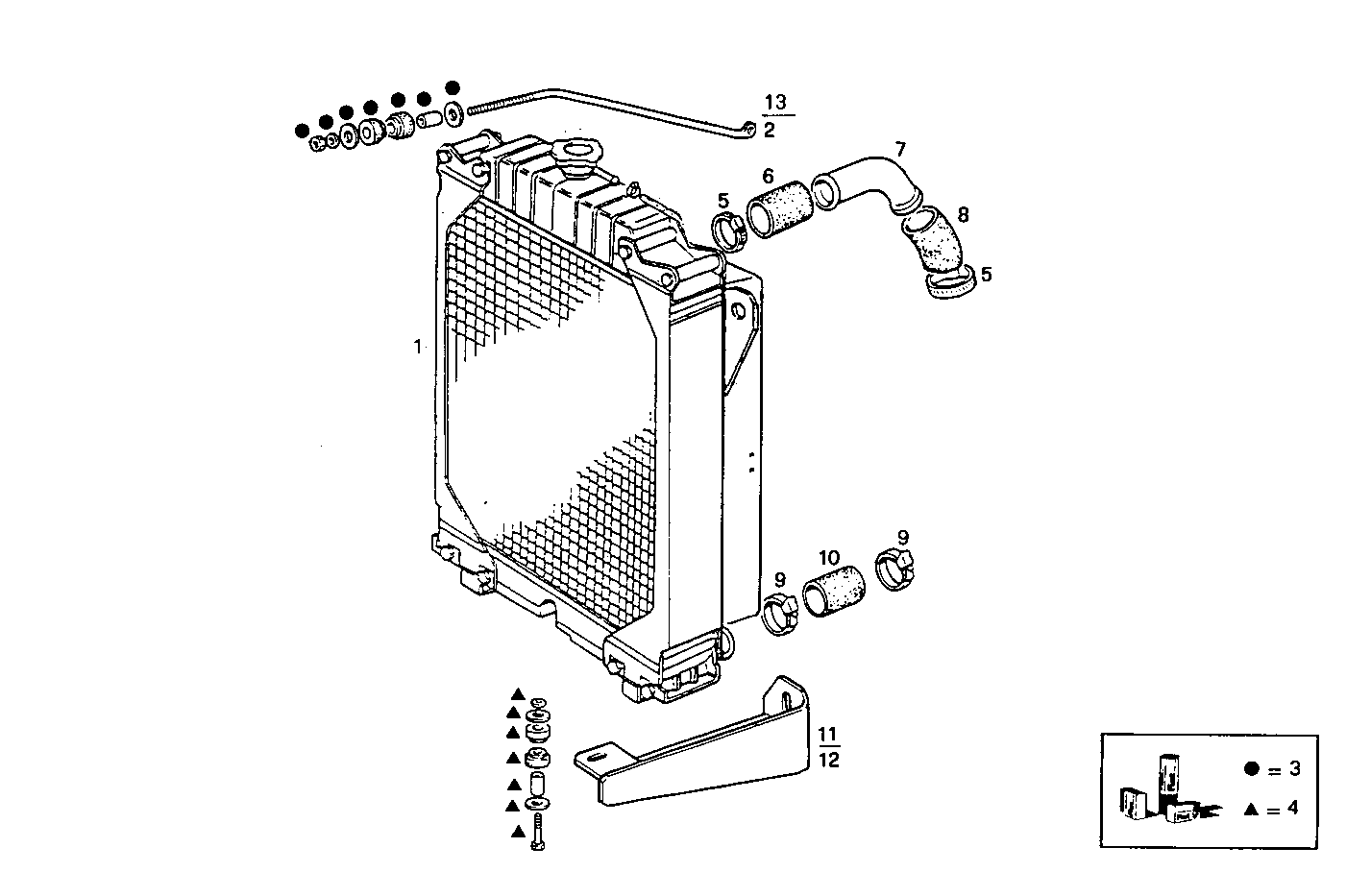 RADIATOR FOR SETTING TILL MAX POWER - 8041Si25.55 8041Si25 parts diagram