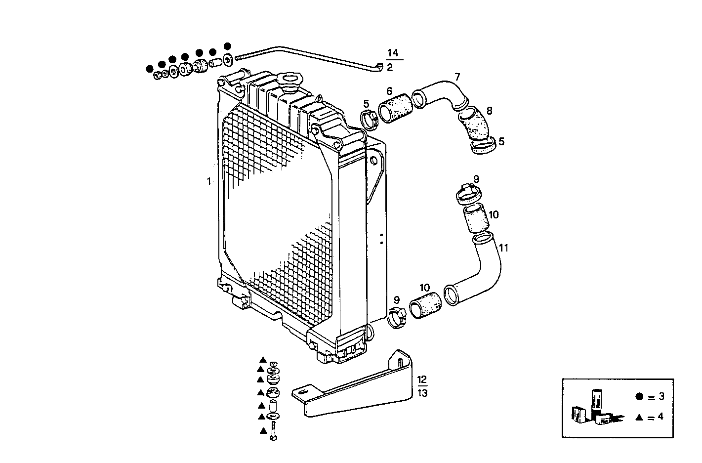 RADIATOR FOR SETTING TILL MAX POWER - 8041Si25.05 8041Si25 parts diagram