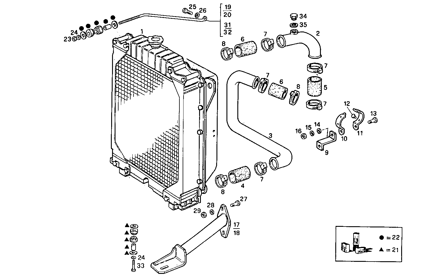 RADIATOR FOR SETTING TILL MAX POWER parts diagram