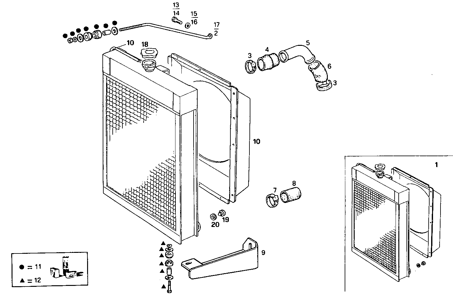RADIATOR FOR SETTING TILL MAX POWER - GE8061i25.05A905 GE8061i25 parts diagram