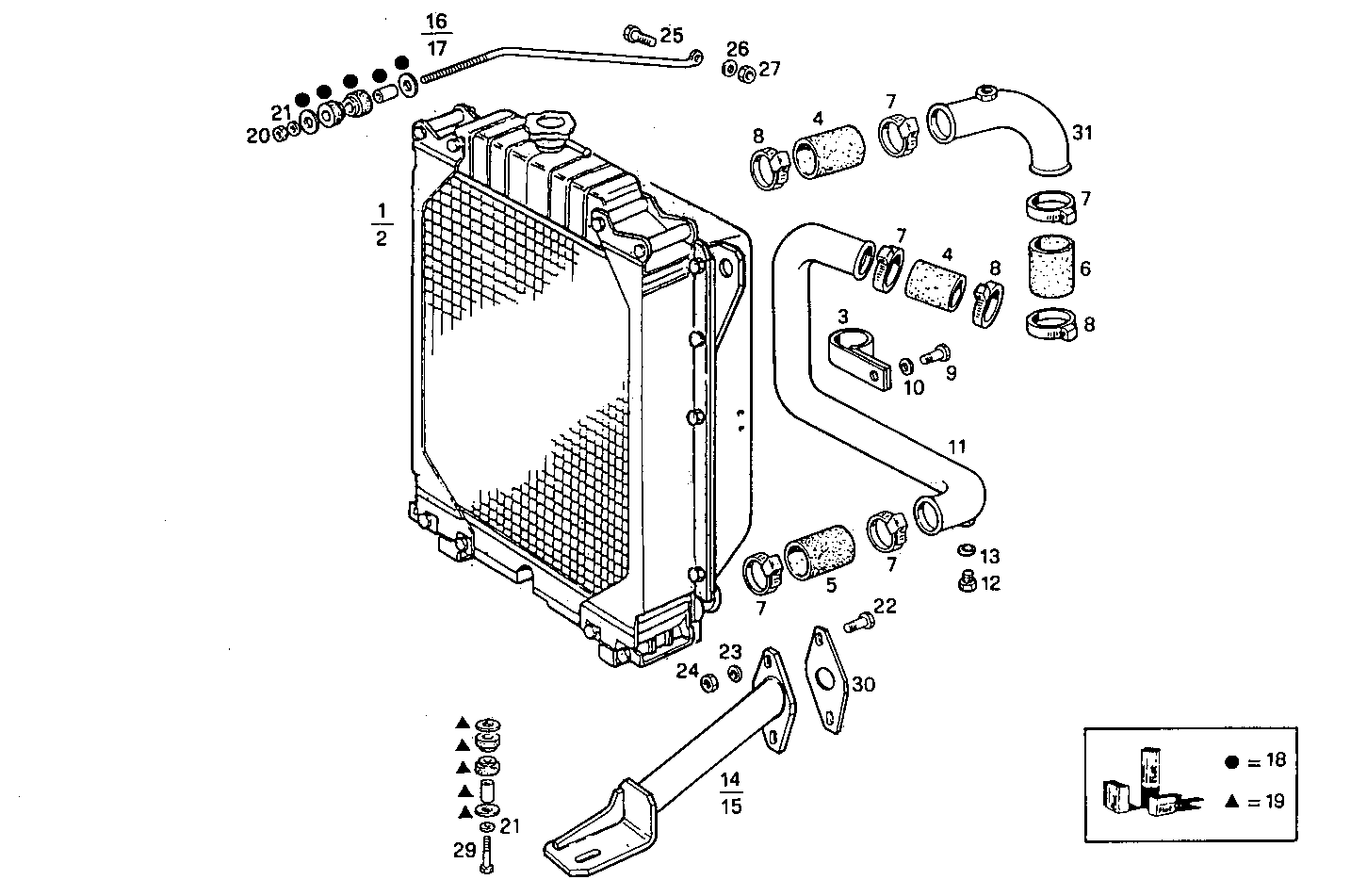 RADIATOR FOR SETTING TILL MAX POWER - 7450Si15.05 7450Si15 parts diagram