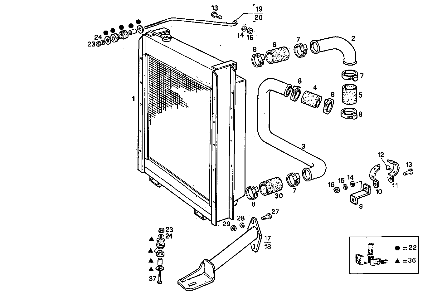 RADIATOR FOR SETTING TILL MAX POWER - 7450Si16.05A520 7450Si16 parts diagram