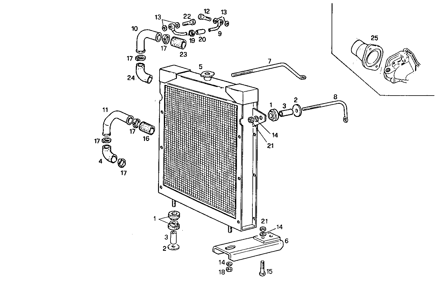 RADIATOR FOR SETTING TILL MAX POWER - 8140C00.00 8140C00 parts diagram