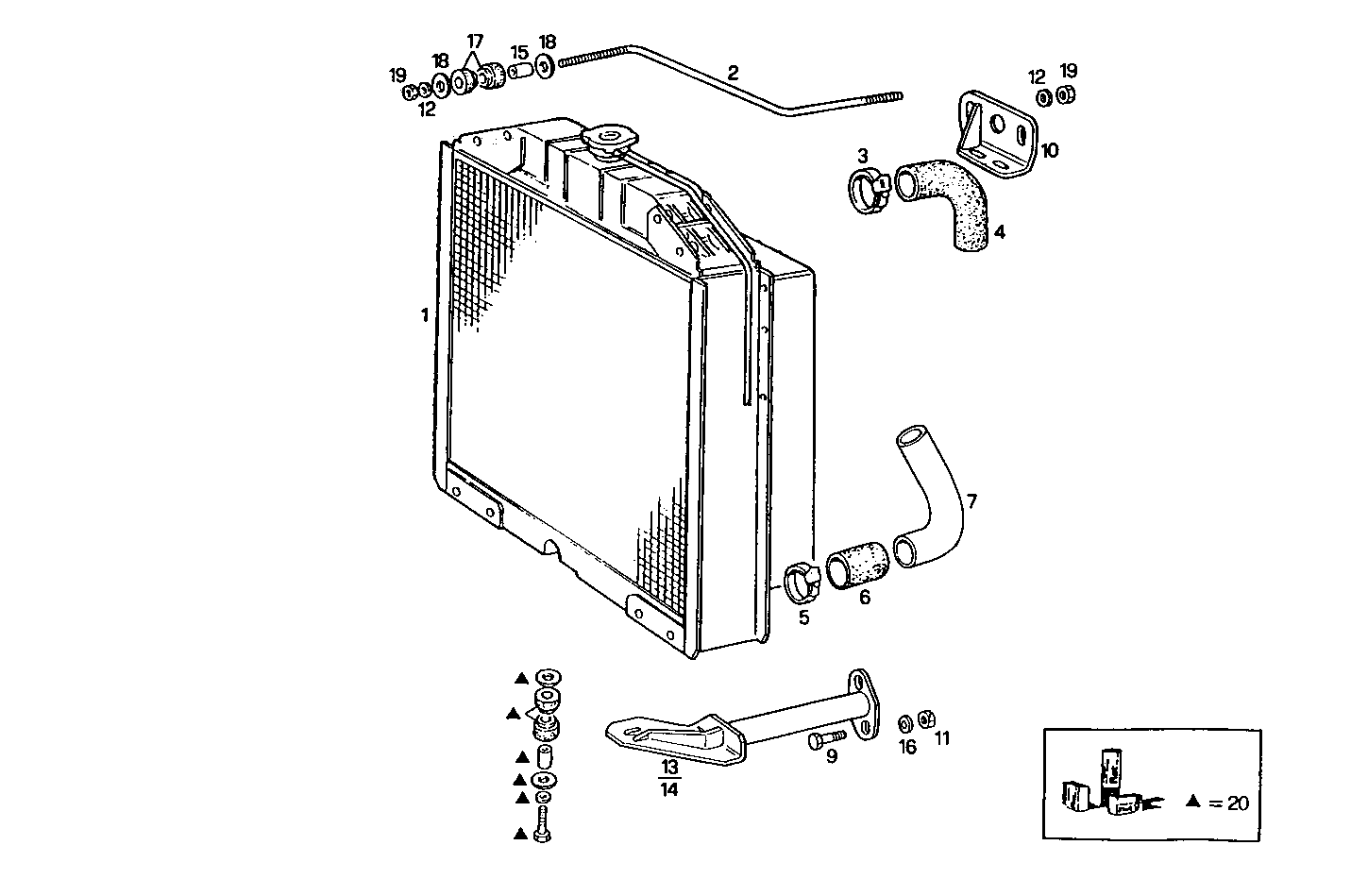RADIATOR FOR SETTING TILL MAX POWER - 8041i06.55A550 8041i06 parts diagram