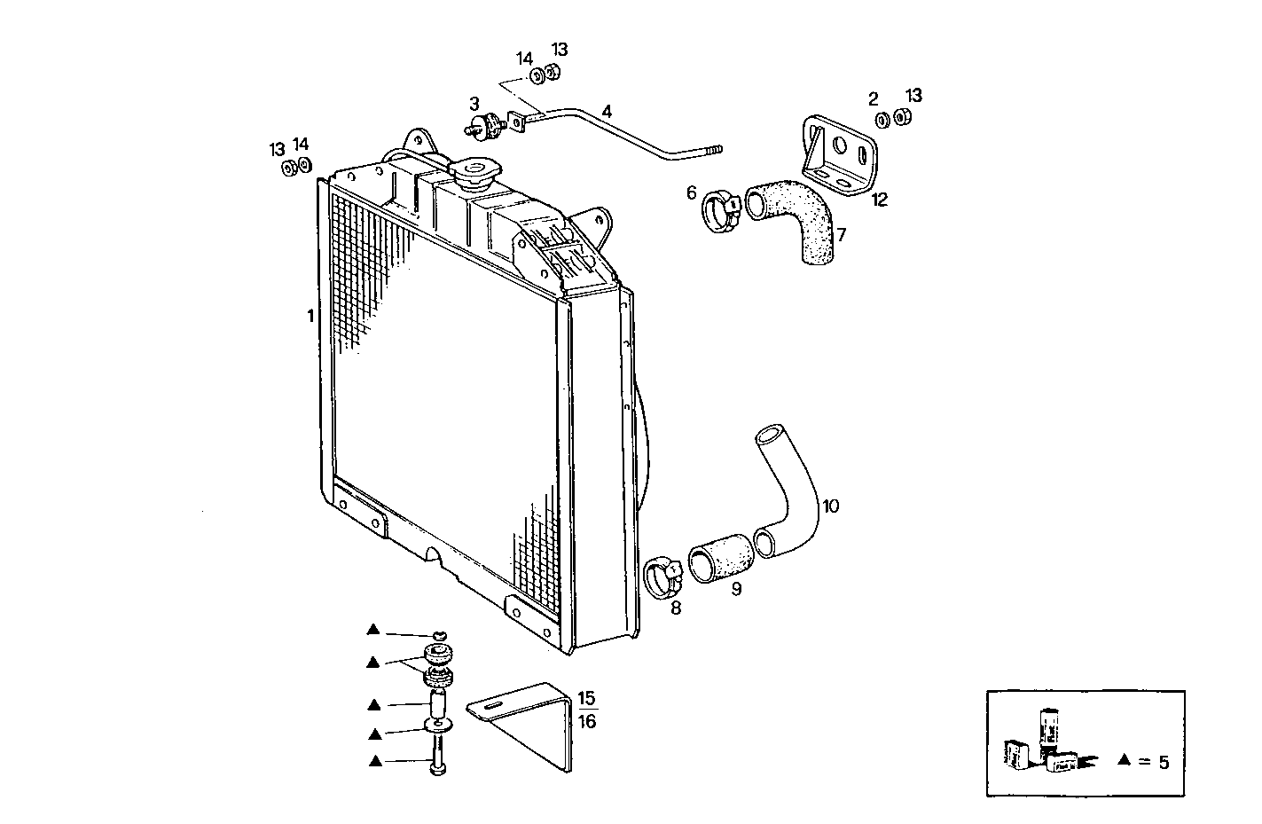 RADIATOR FOR SETTING TILL MAX POWER - 8035E00.00A800 8035E00 parts diagram