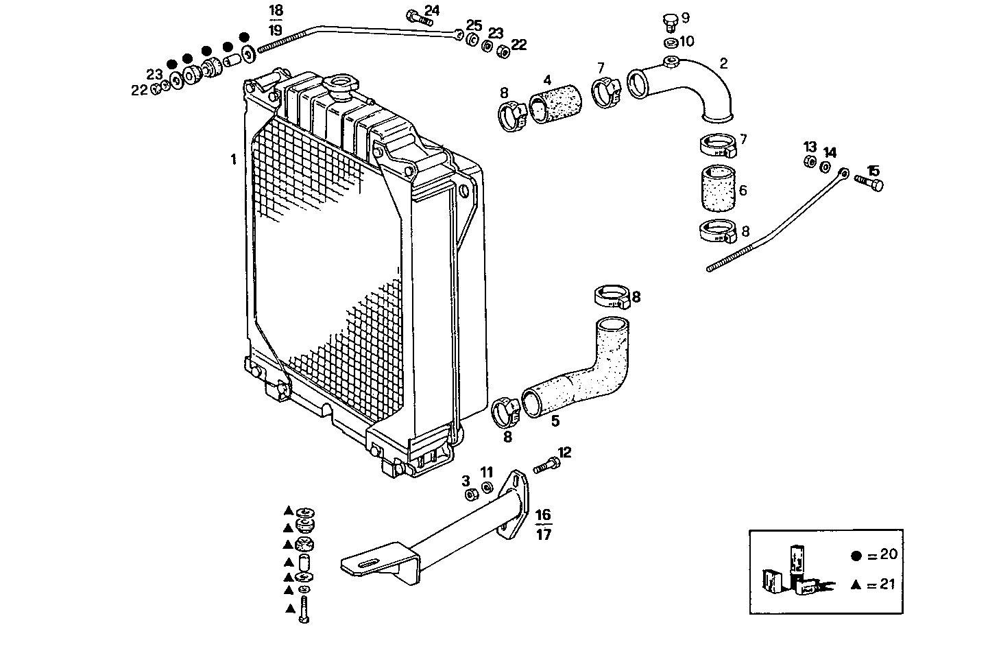 RADIATOR FOR SETTING TILL MAX POWER - 7450SE00.00 7450SE00 parts diagram