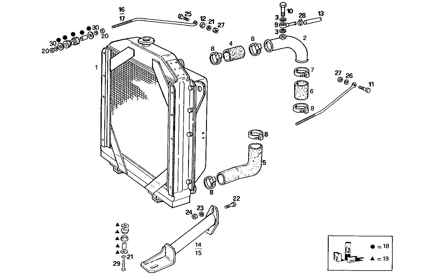 RADIATOR FOR SETTING TILL MAX POWER - 7450SU00.00 7450SU00 parts diagram