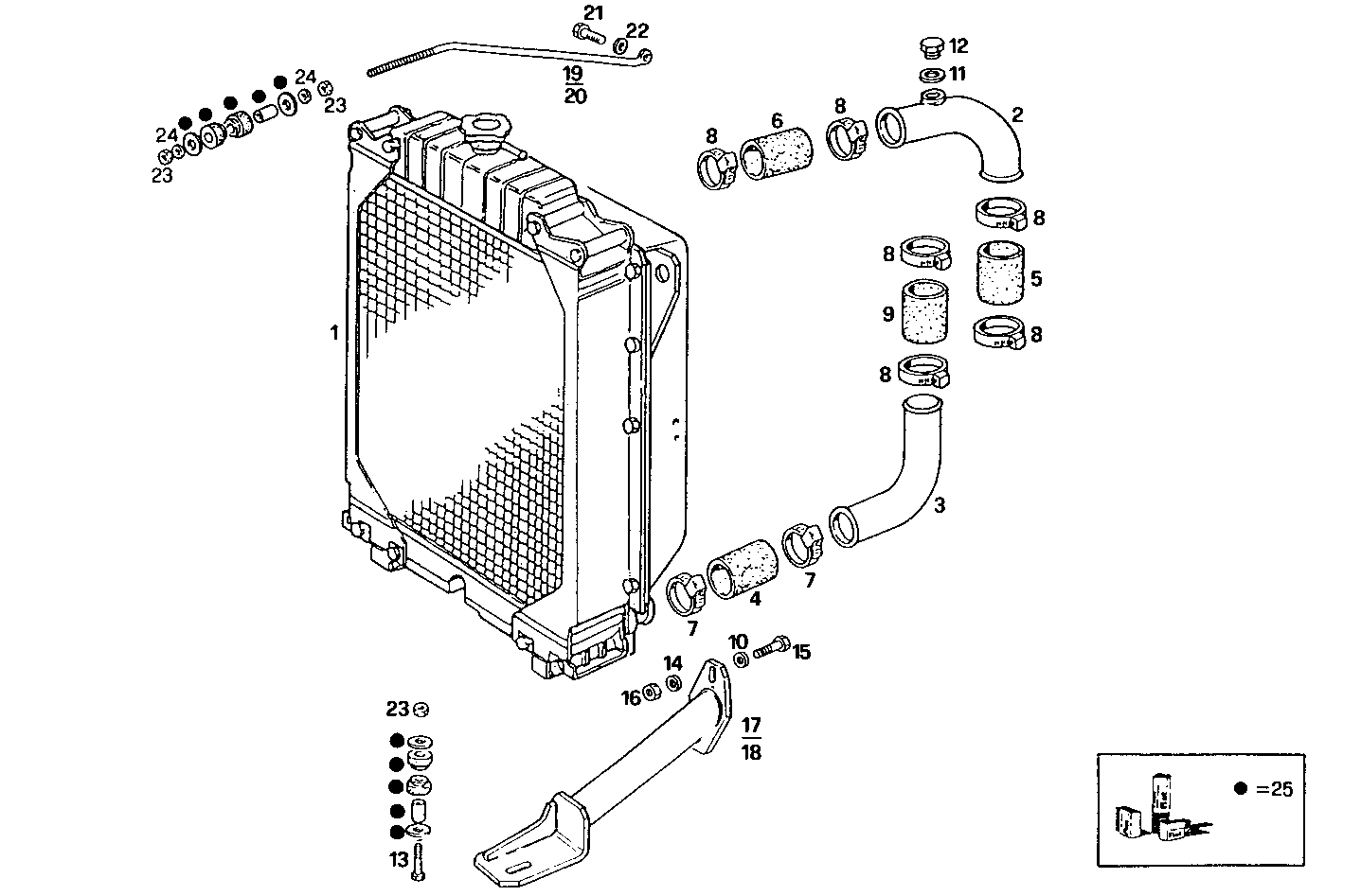 RADIATOR FOR SETTING TILL MAX POWER - 7675SE00.00 7675SE00 parts diagram