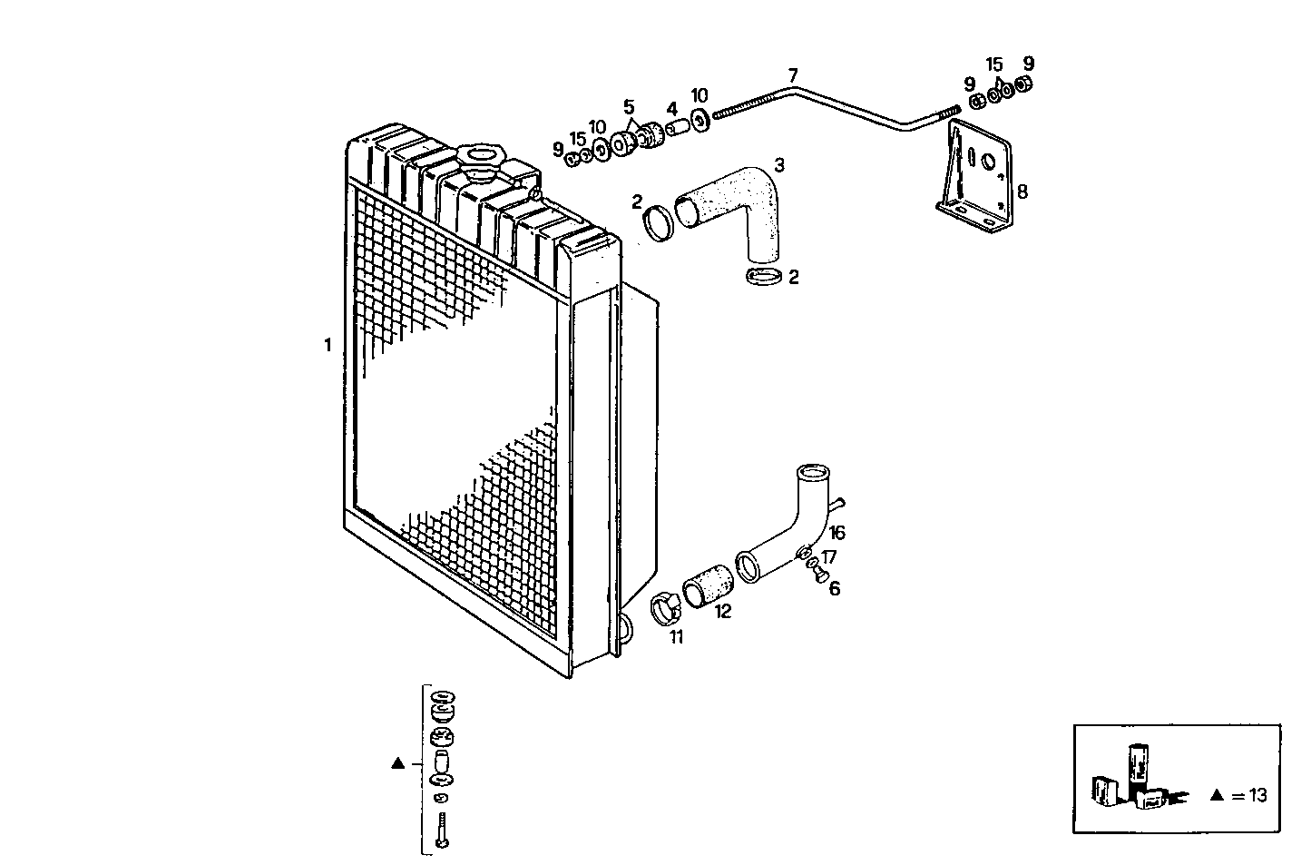 RADIATOR FOR SETTING TILL MAX POWER - 8061i40.05 8061i40 parts diagram