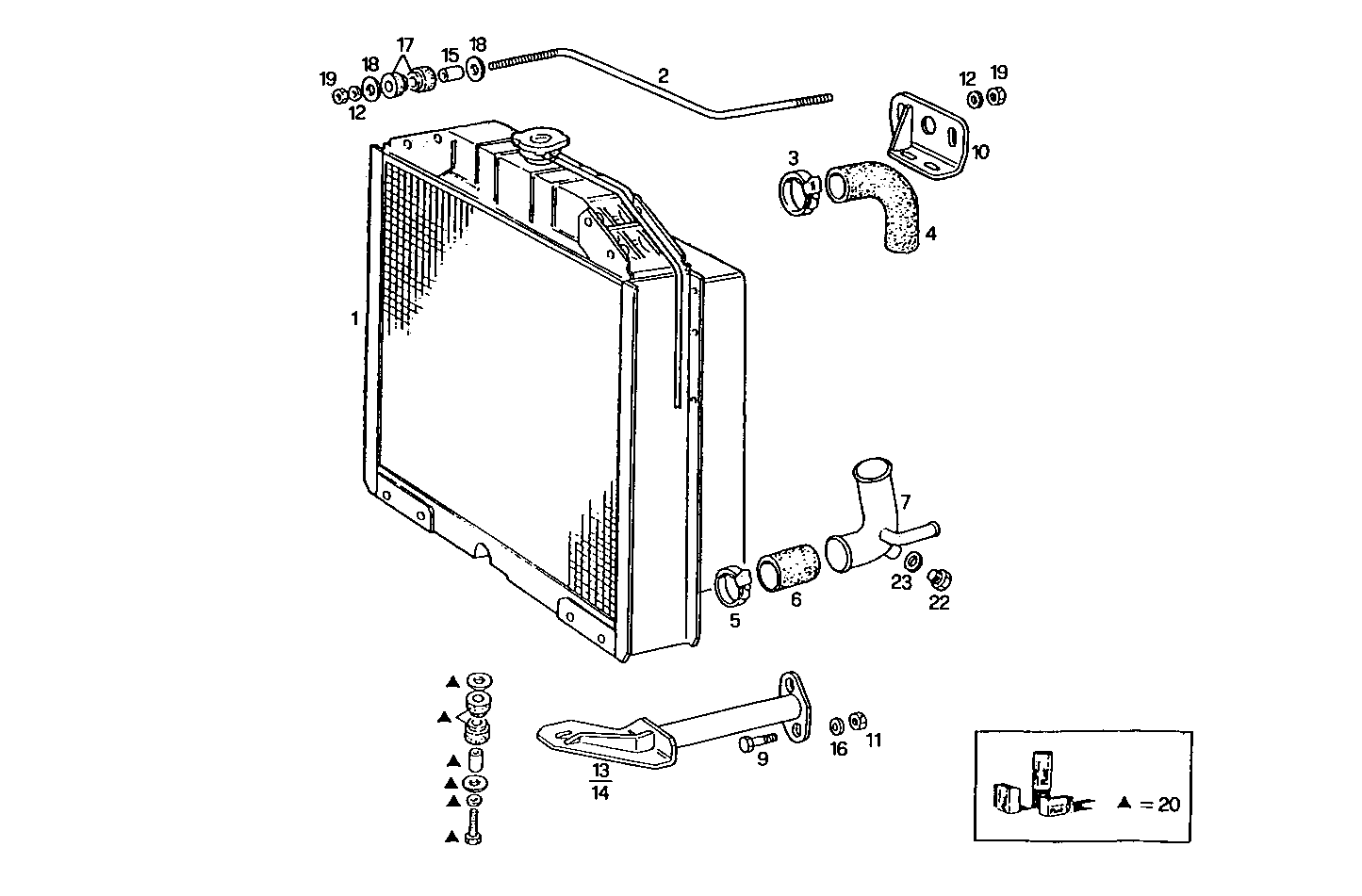 RADIATOR FOR SETTING TILL MAX POWER - 8041i40.55 8041i40 parts diagram
