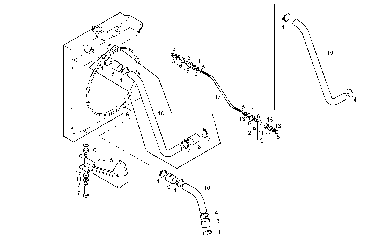 RADIATOR - N67MNAU00.00 NEF 6 mechanic. - TIER 2 parts diagram