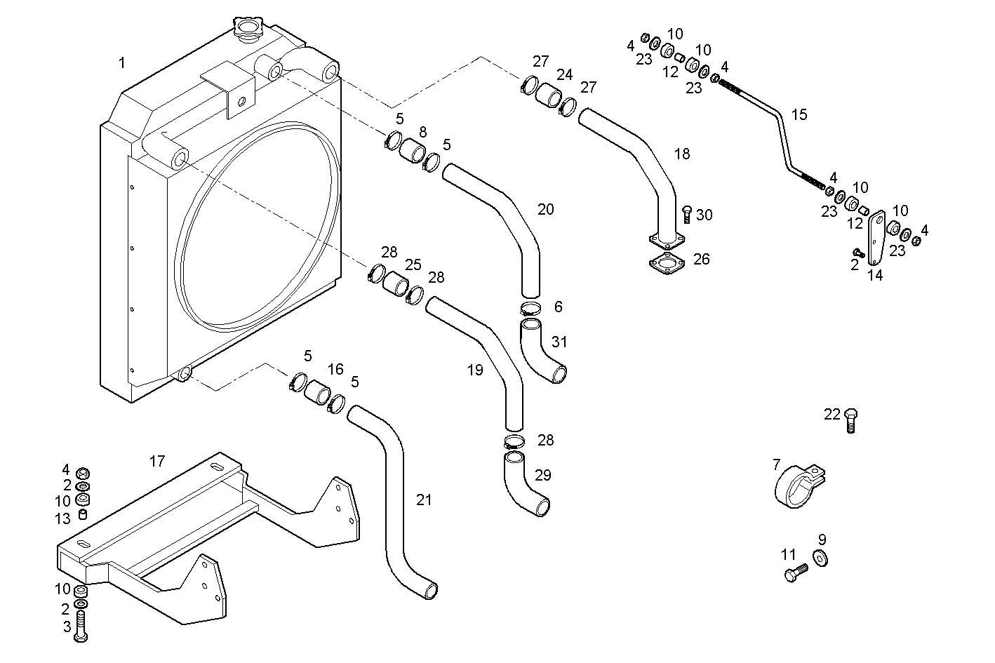 OVERSIZE RADIATOR FOR SETTING TILL MAX POWER - N45MNTF41.00 NEF 4 mechanic. parts diagram