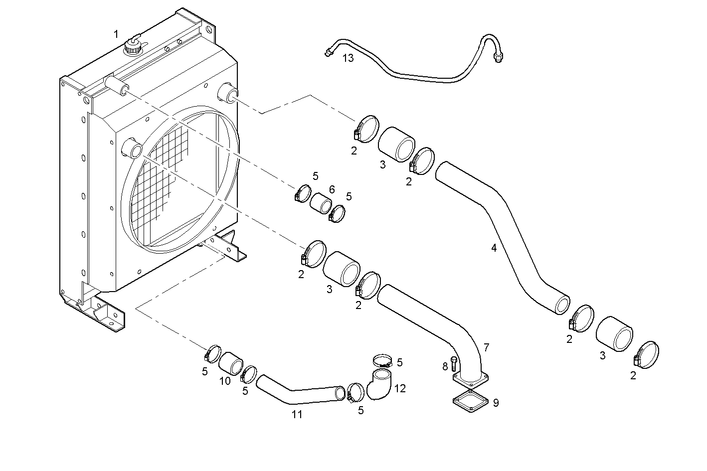 RADIATOR FOR SETTING TILL MAX POWER - N45MNTF40.10 NEF 4 mechanic. parts diagram