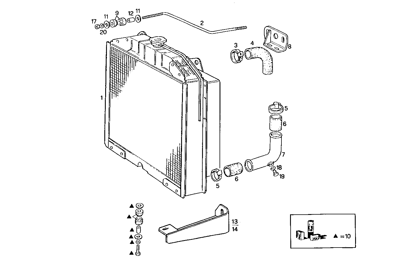 OVERSIZE RADIATOR - 8045E00.00 8045E00 parts diagram