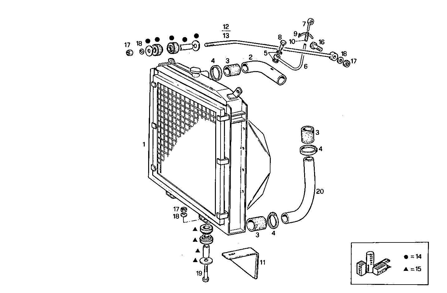 RADIATOR FOR SETTING TILL MAX POWER - 8281i03.00 8281I03 parts diagram