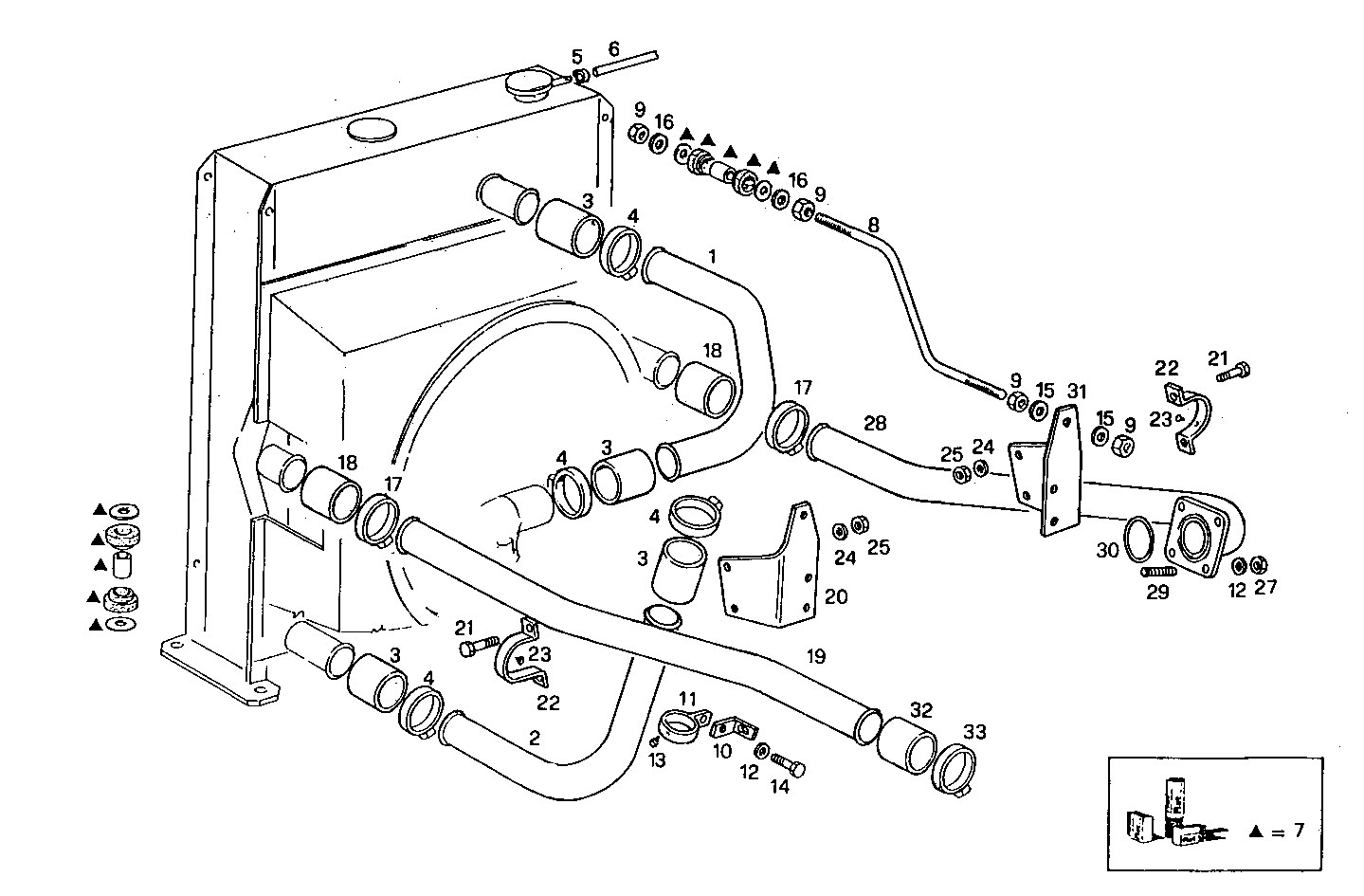 RADIATOR FOR SETTING TILL MAX POWER - 8210SRE21.00 8210SRE21 parts diagram