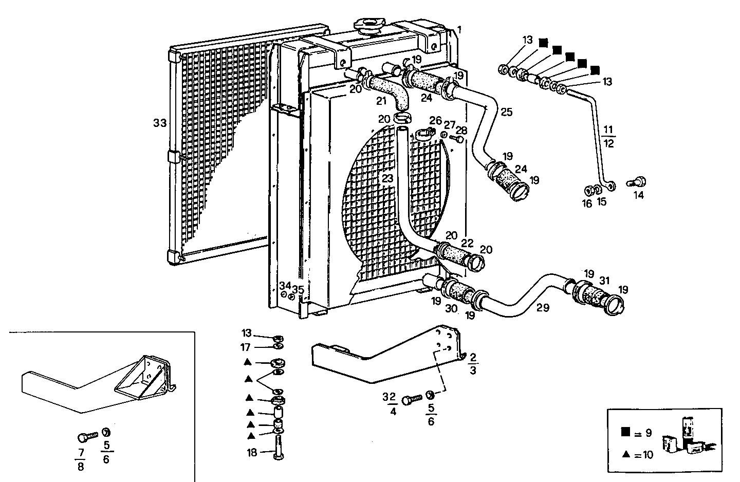 RADIATOR FOR SETTING TILL MAX POWER - 8361SRE10.00A800 8361SRE10 parts diagram