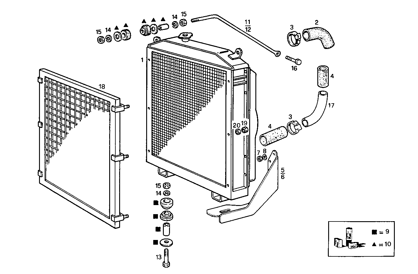 RADIATOR FOR SETTING TILL MAX POWER - PU8210I03.00A100 PU8210I03 parts diagram