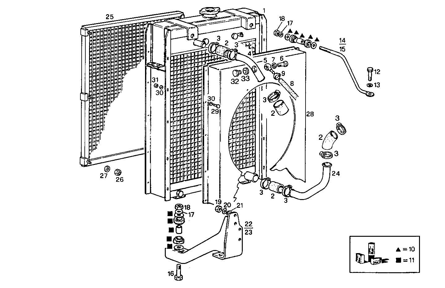 RADIATOR FOR SETTING TILL MAX POWER - PU8210SRi10.00A100 PU8210SRi10 parts diagram